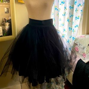 Handmade black tulle skirt
